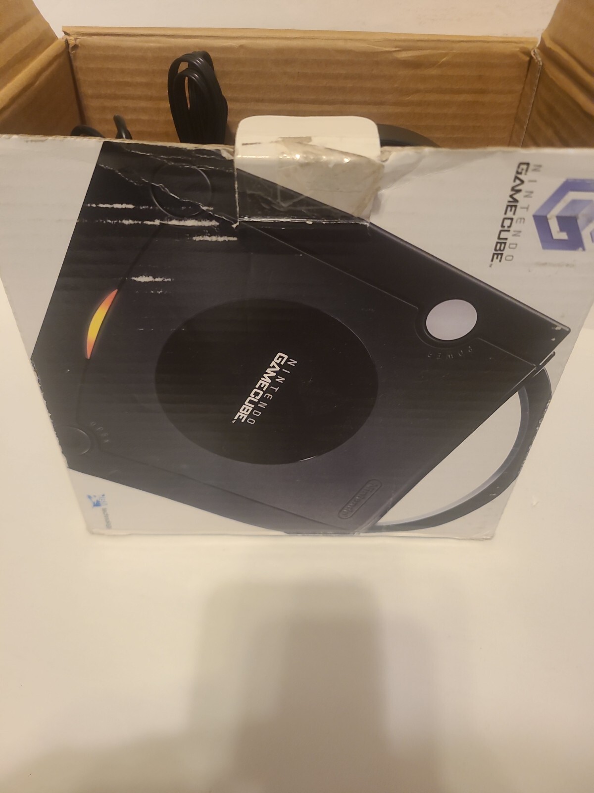 Nintendo Game Cube Black Console Box Spice Orange Controller Mario Golf