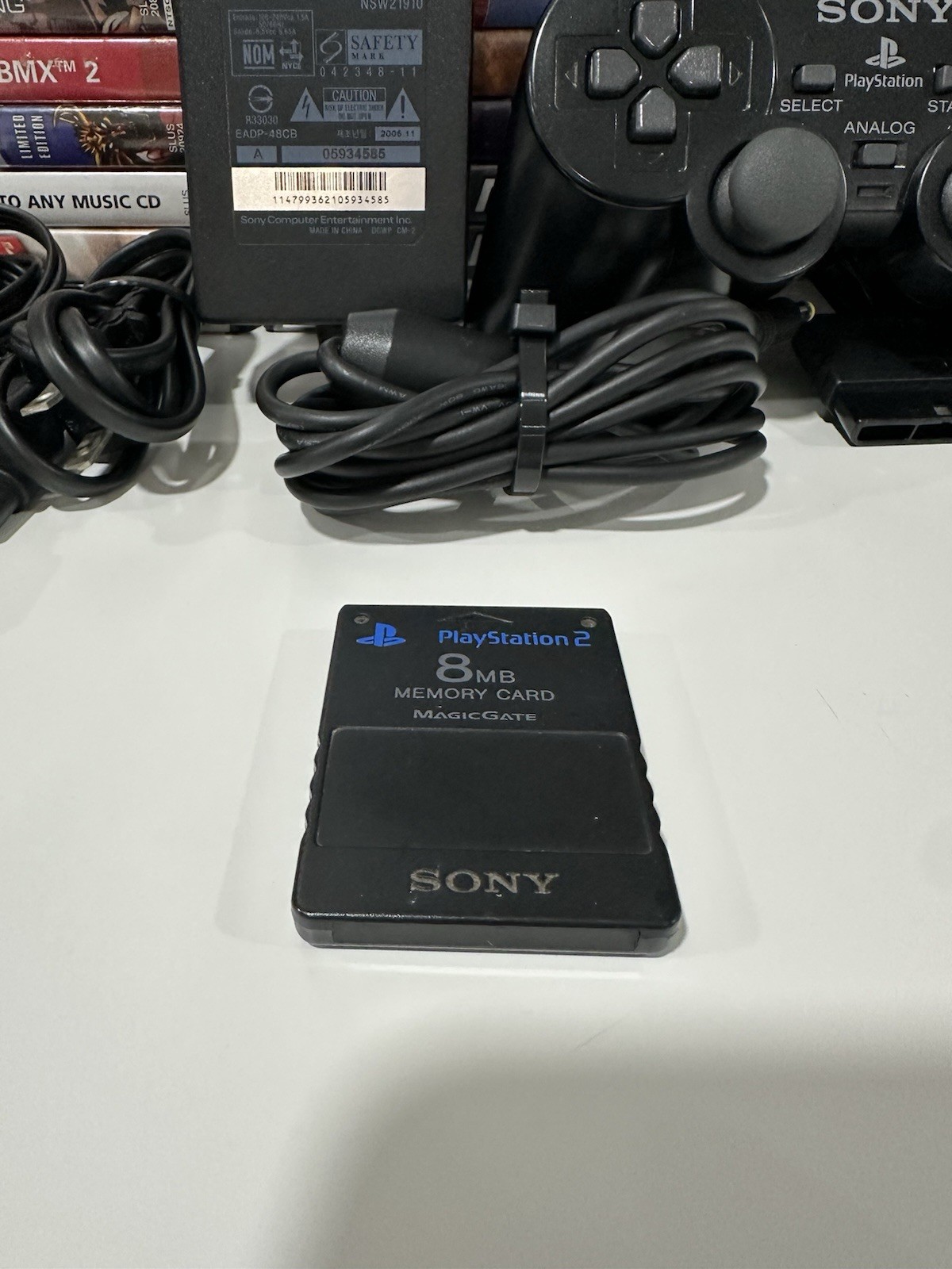 OEM Sony PlayStation 2 PS2 Bundle Controller Cables Memory Card Genuine Official