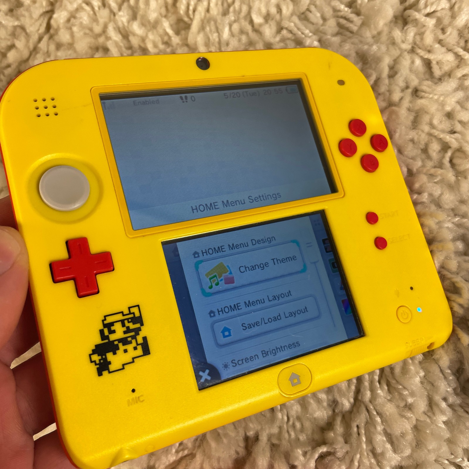 Nintendo 2DS Super Mario Maker Edition Handheld Console System FTR-001 Tested