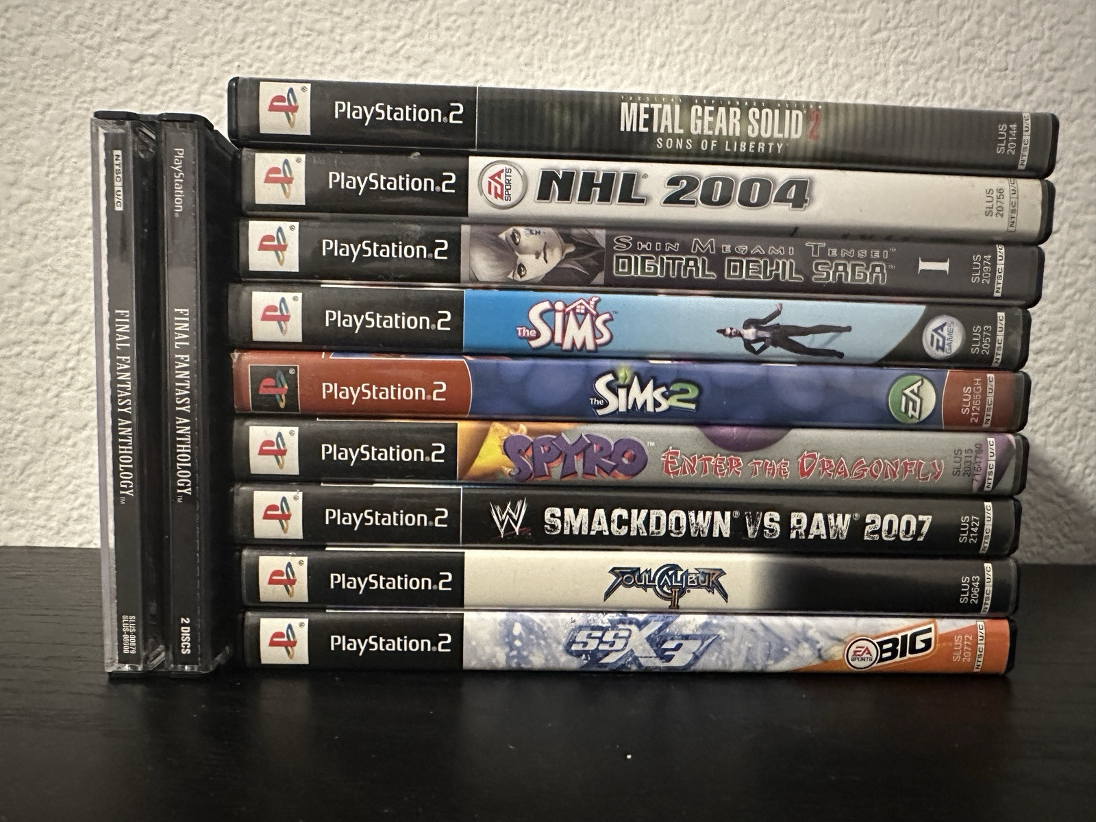 Sony PlayStation 2 Slim Bundle W/Games, 2 Controllers, & PS2 to HDMI Adapter