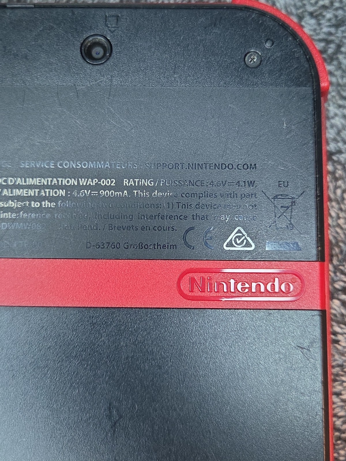 Nintendo 2DS Black & Crimson Red System Tested And Working Console Only