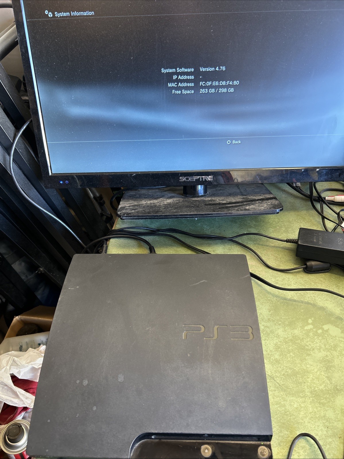 Sony PlayStation 3 PS3 Slim (CECH-3001b) 320GB Console Only Factory Reset