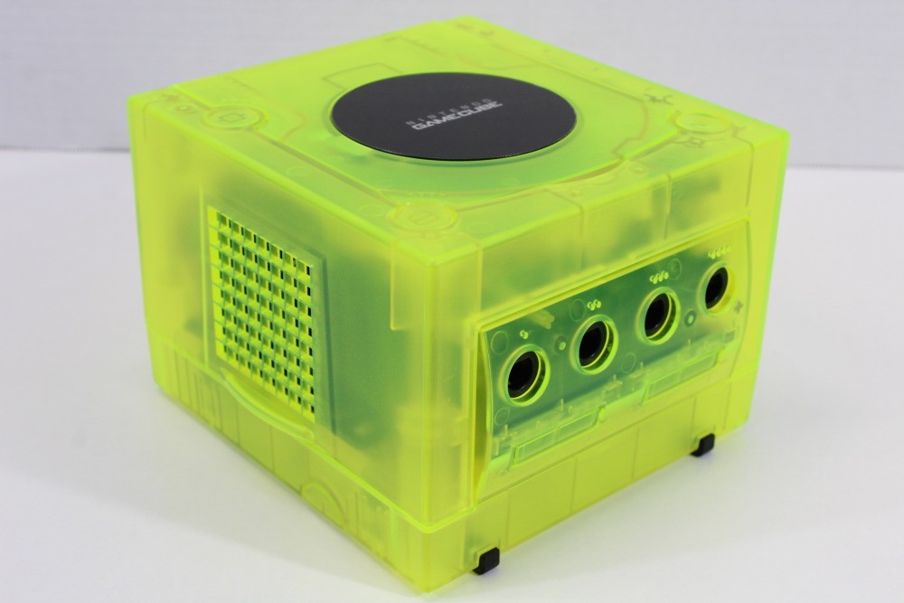 Nintendo Gamecube Console Clear Yellow & AC S-Video to HDMI NTSC-U/C DOL-001 GC