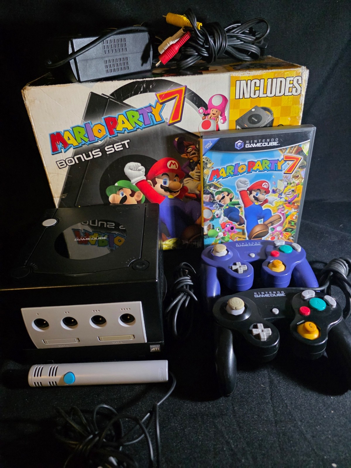 Nintendo GameCube Mario Party 7 Bonus Set In Box