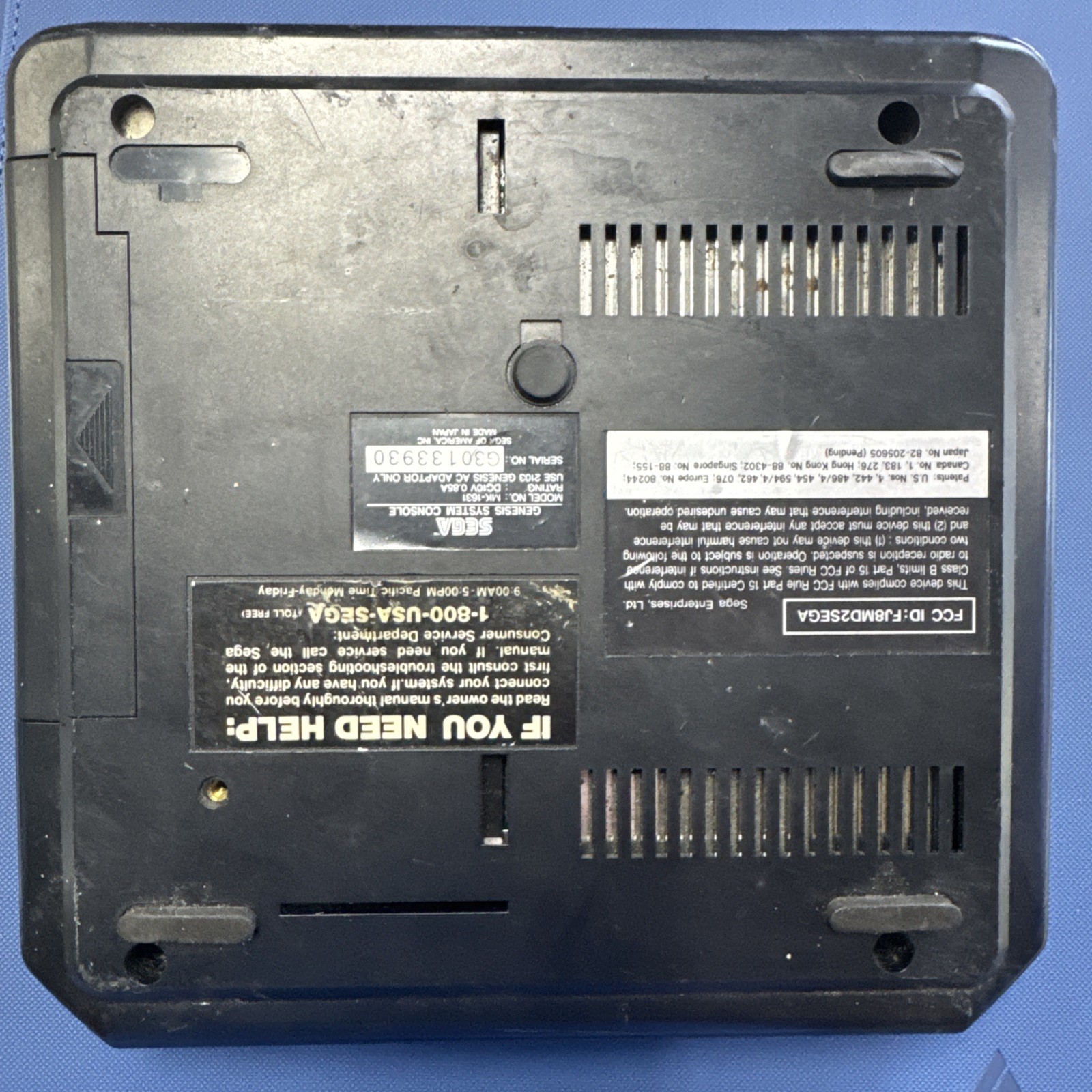 Sega Genesis Model 2 MK-1631 Console Only Black Untested For Parts or Repair
