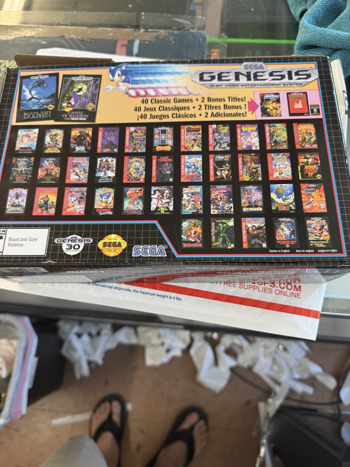 SEGA Genesis Mini Console Black New Classic Retro Game System HDMI 42 Games