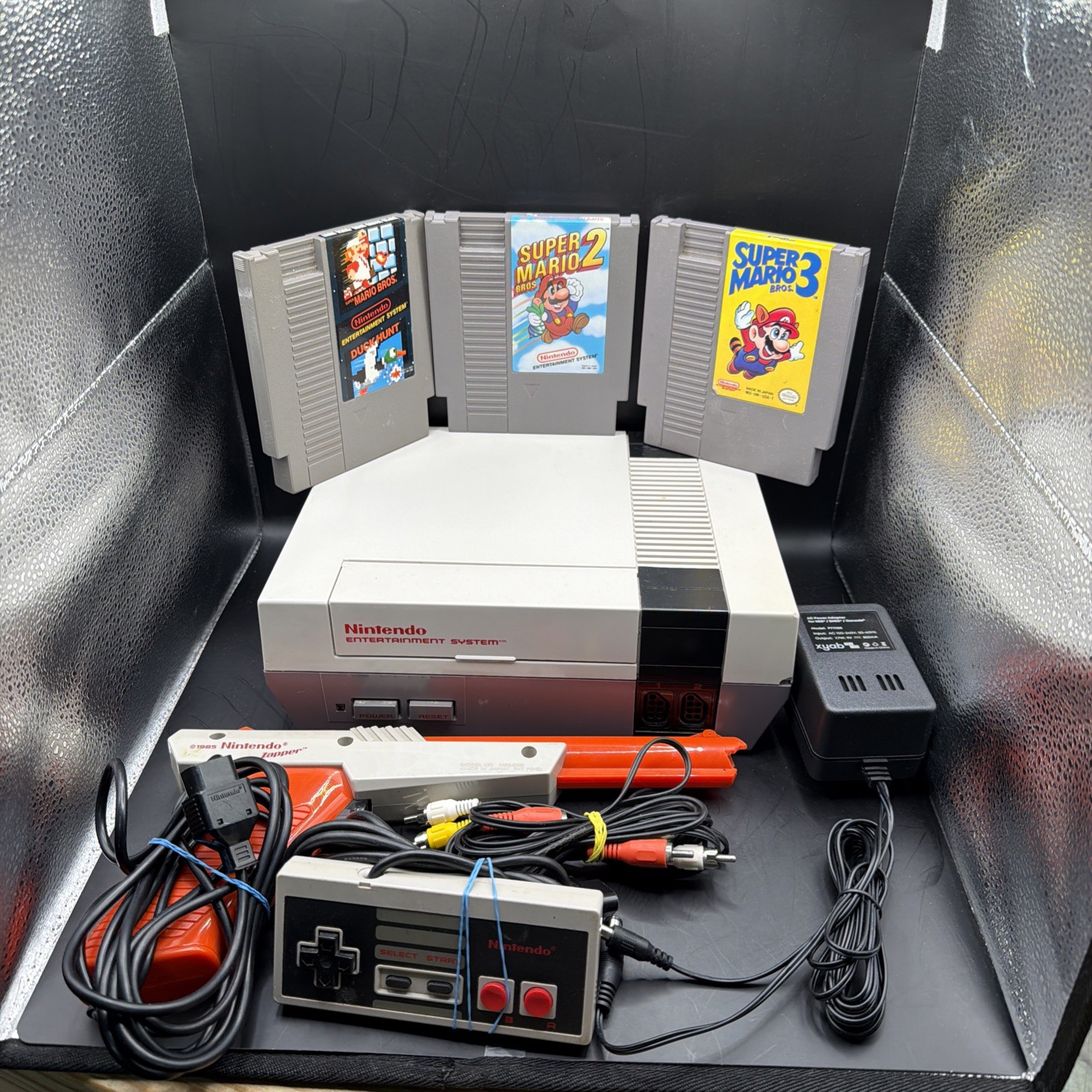 NES Nintendo Console Bundle with Super Mario Bros. 1,2,3 and Controllers