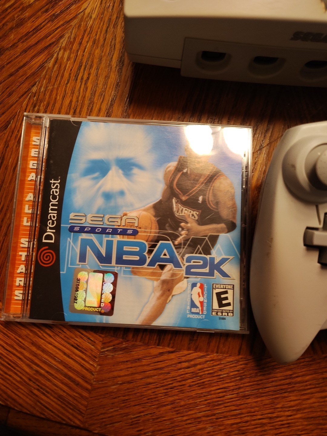 SEGA Dreamcast HKT-3020 White Console w/ Controller VMU RCA Cables NBA 2k Tested