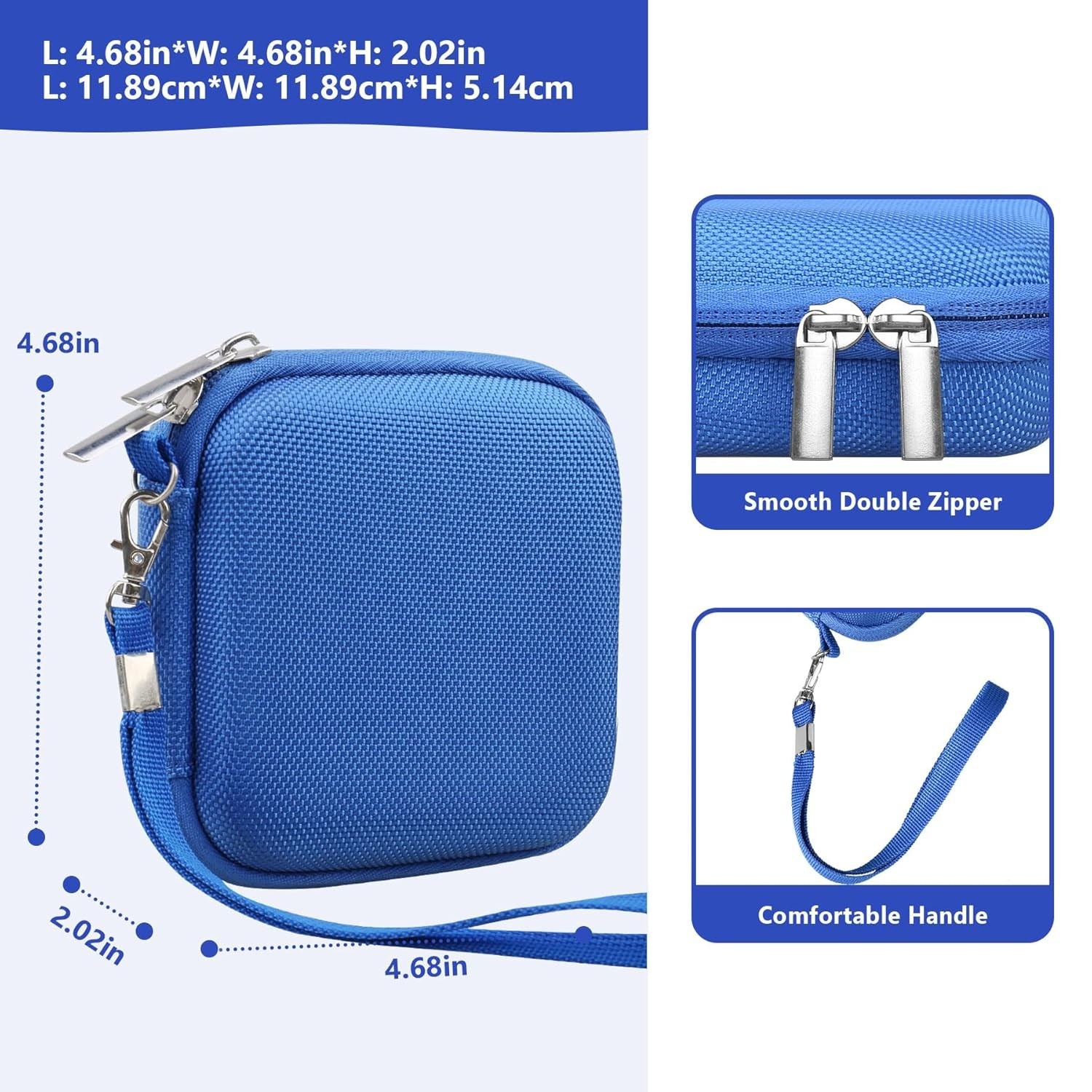 Hard EVA Carrying Case for RG34XXSP/RG35XXSP Retro Game Console – Blue