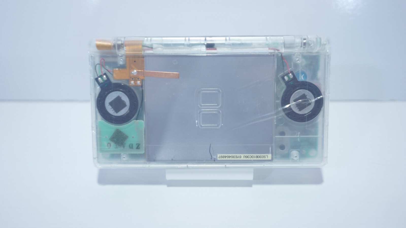Nintendo DS Lite Transparent Clear Handheld Game System with SNES Buttons