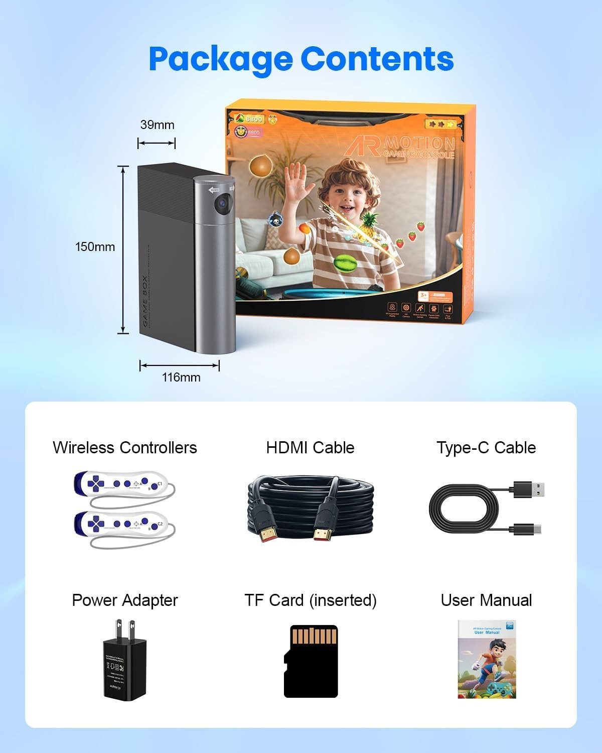MetFut AR Motion Gaming Console for Kids – Plug & Play Video Game