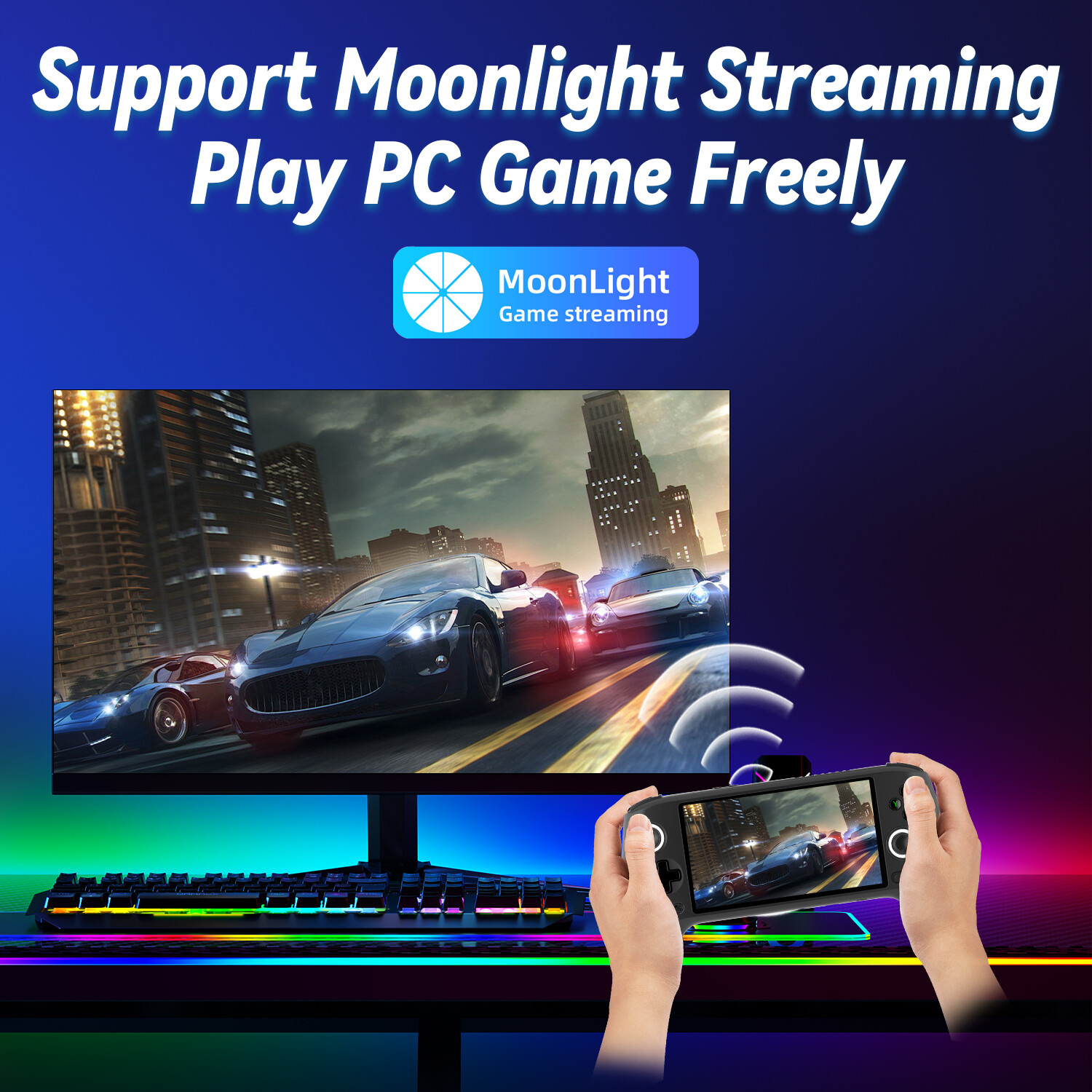 RG556 5.5 inch Handheld Game Console nisoc T820 Android13 5500mAh Gifts