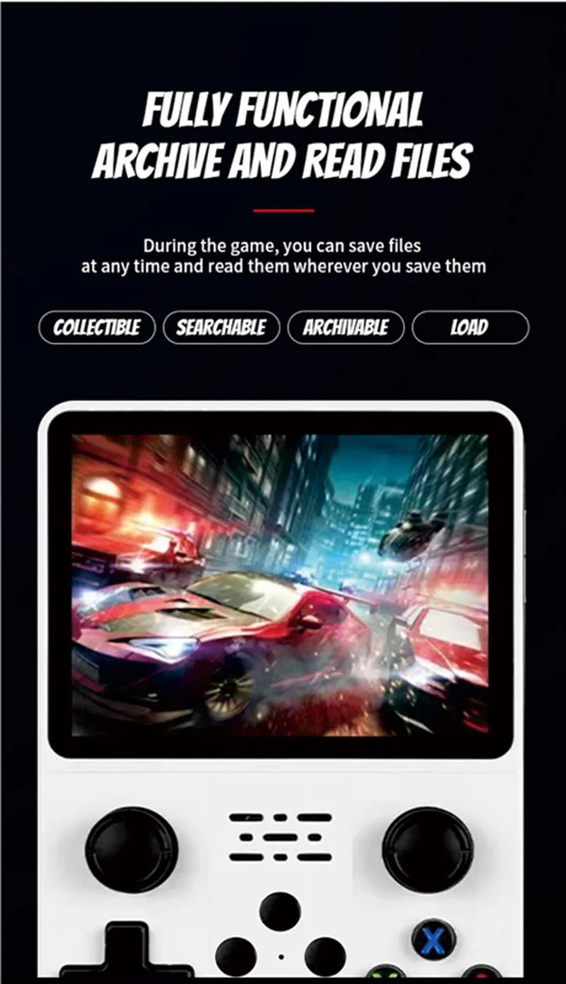 R36S Retro Handheld Console, 3.5″ Screen, 128GB, Linux, 50000+ Games