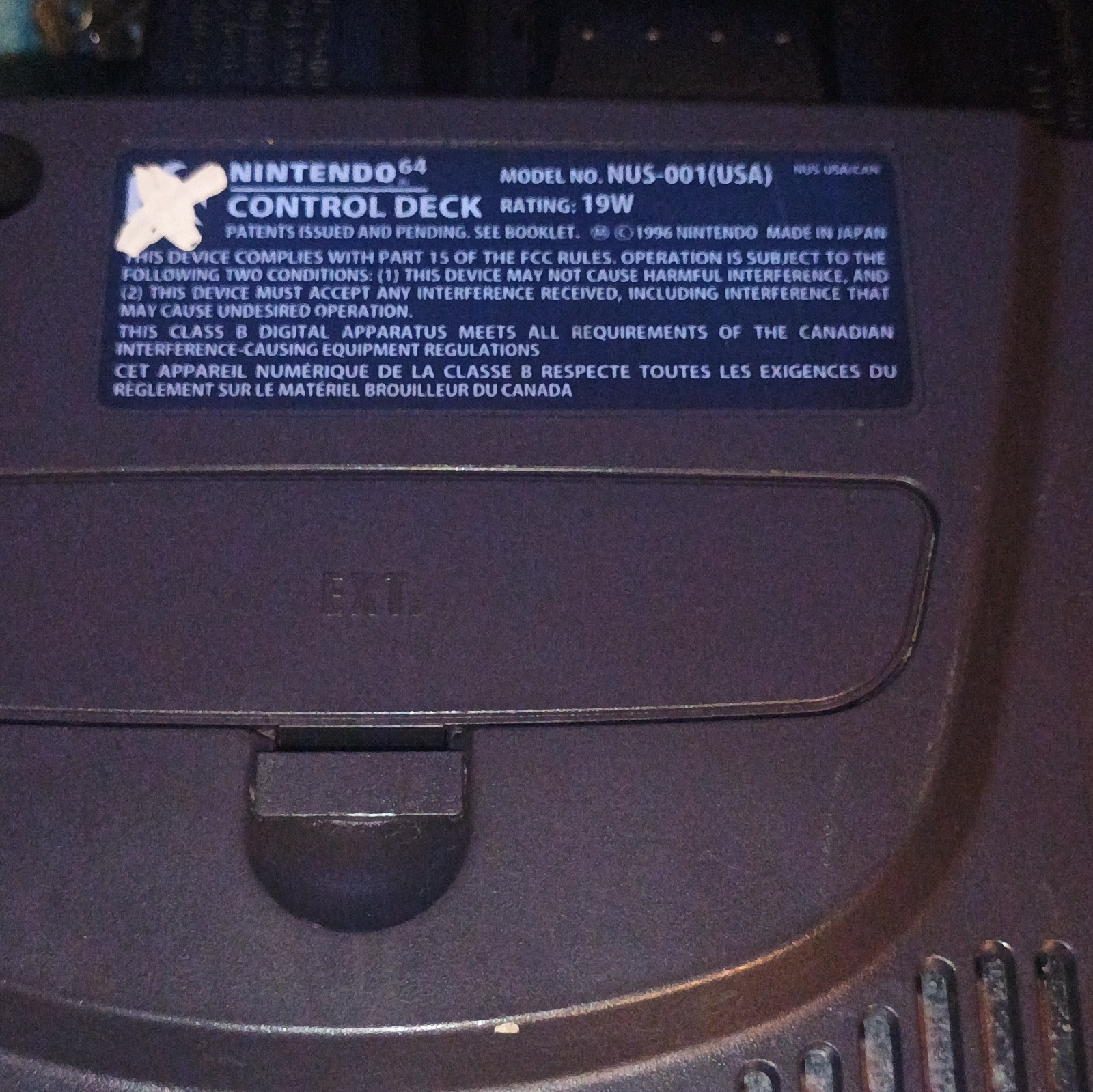 Nintendo 64 Gray Console NUS-001(USA) NTSC-U/C w/ Controller, RF, Mem Card