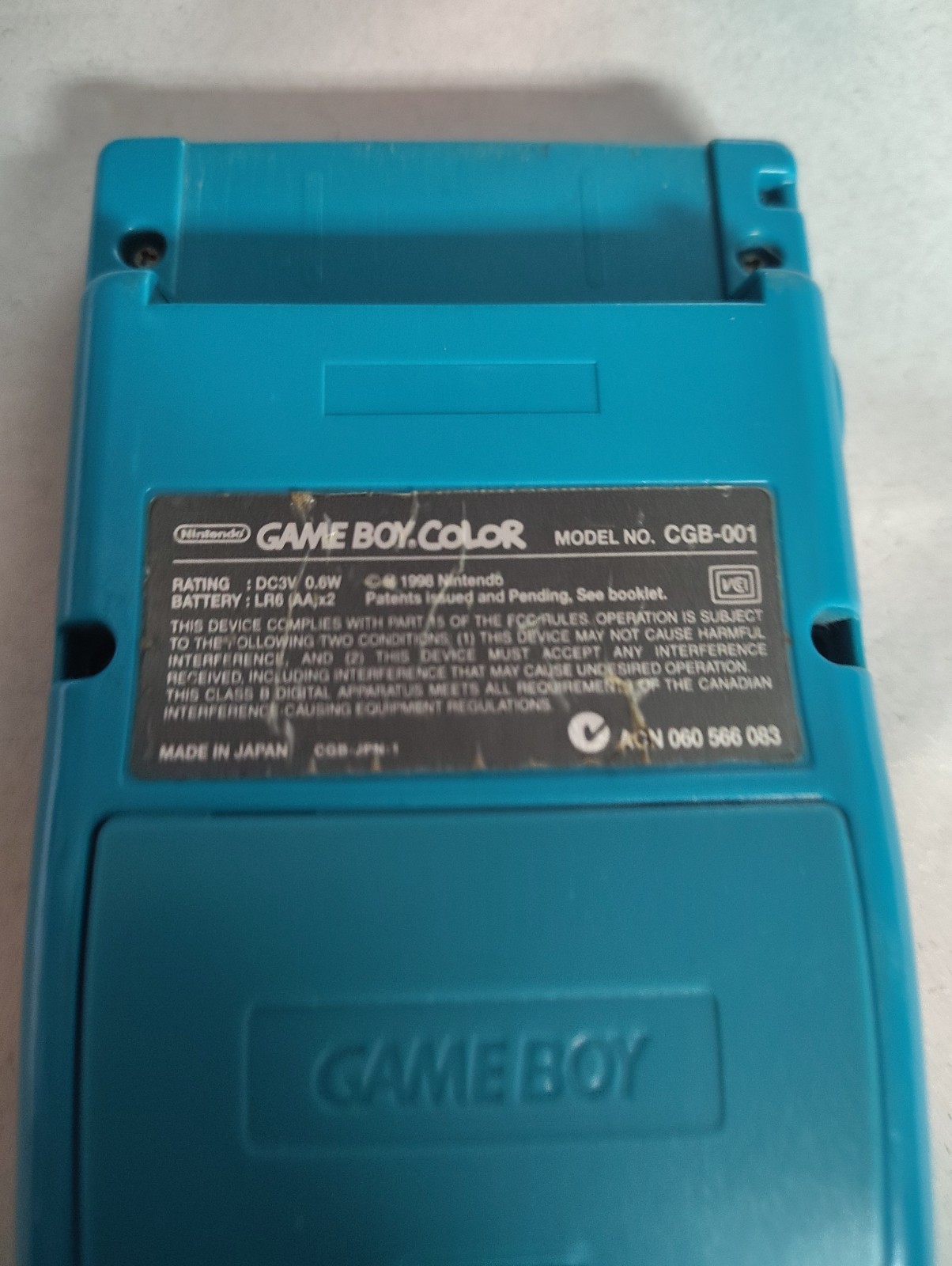 Nintendo Game Boy Color CGB-001 Teal Tested