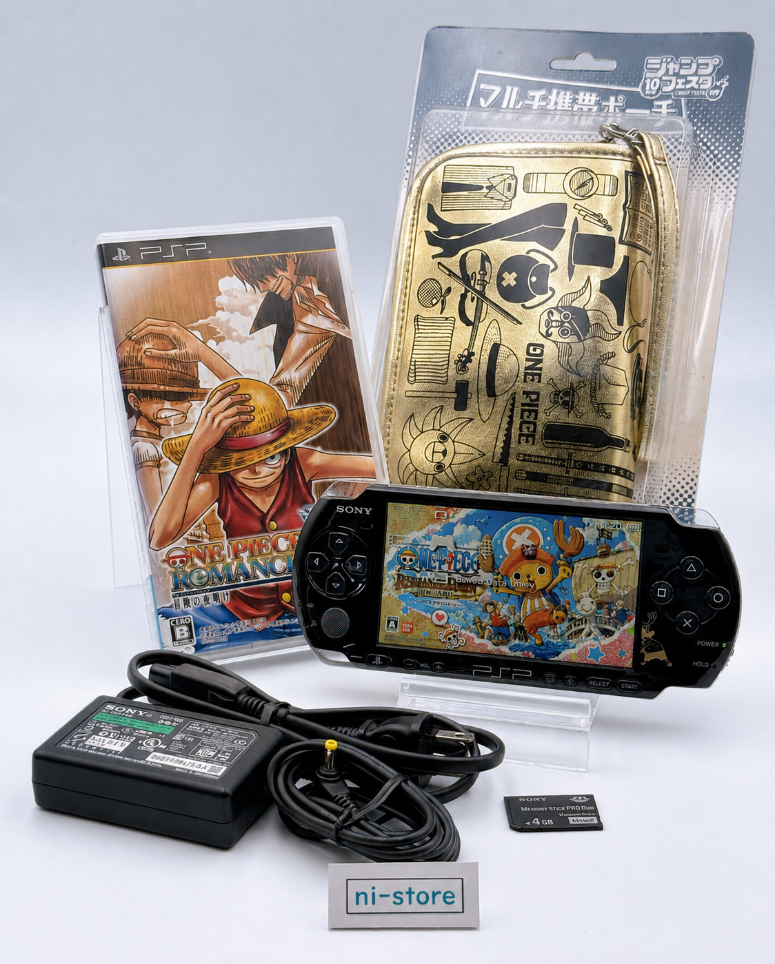 Sony PSP-3000 Console One Piece ROMANCE DAWN Limited w/Pouch, etc. – Excellent
