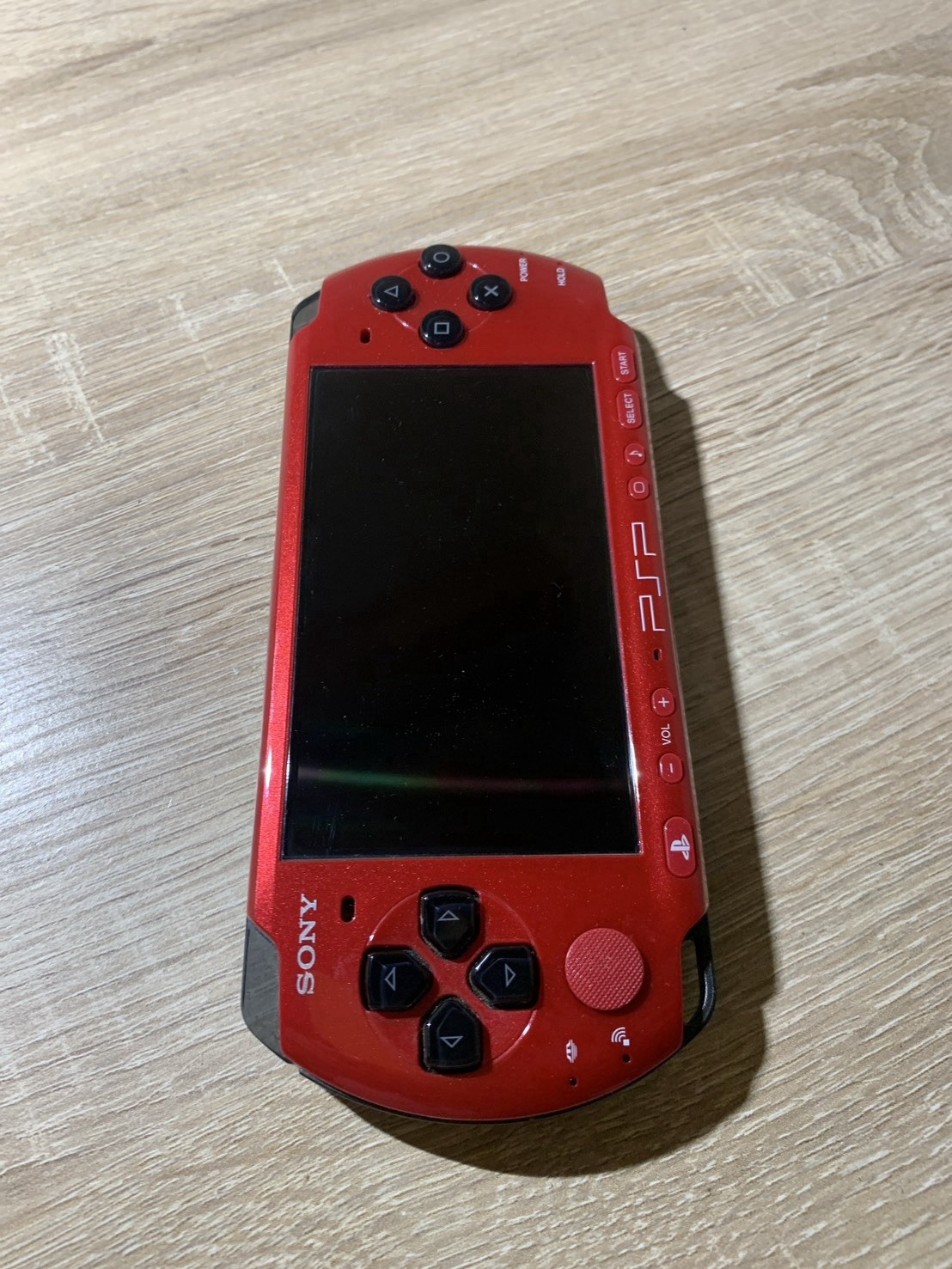 0870 Sony PlayStation PSP 3000 Red Black Normal TESTED