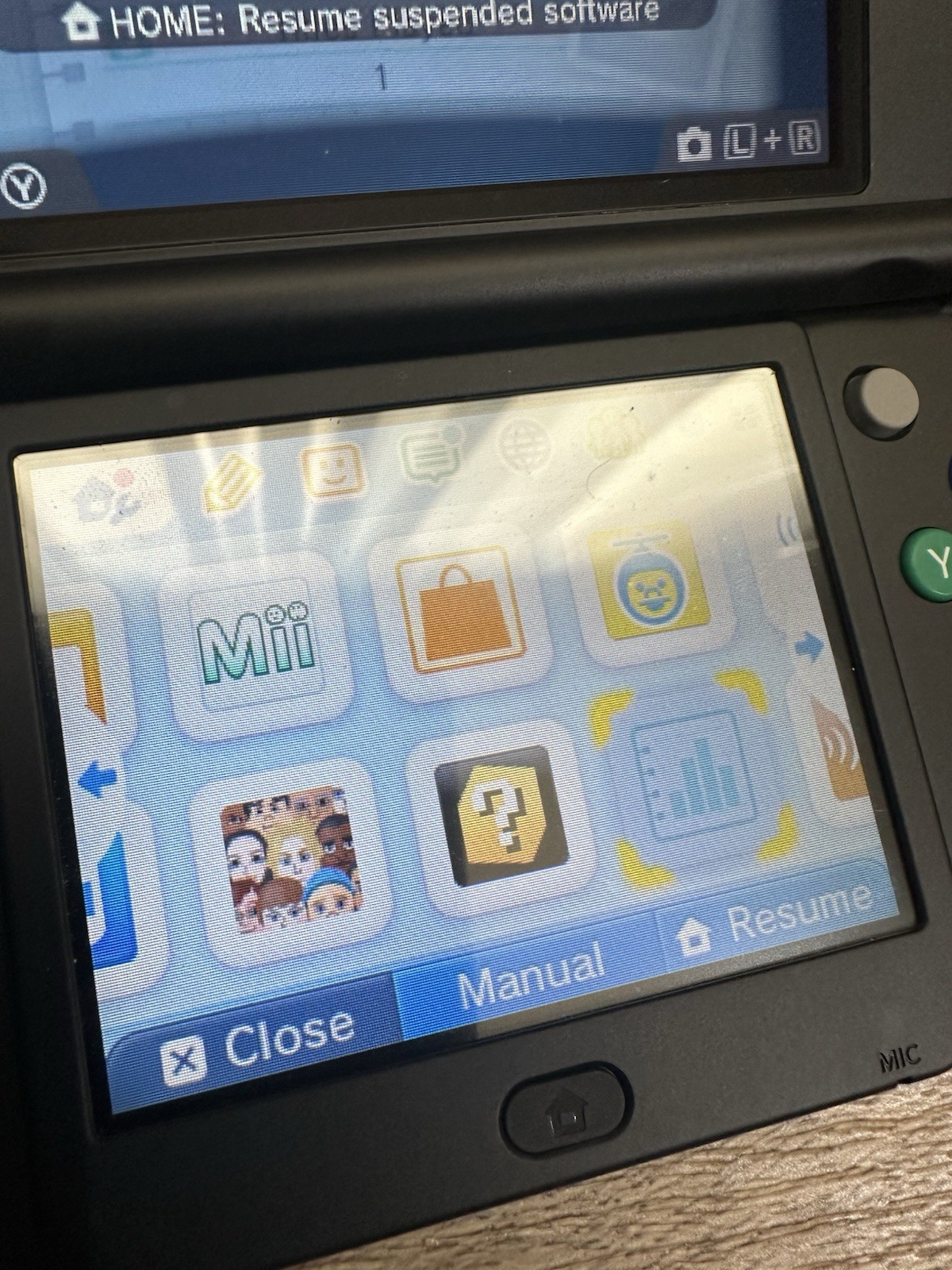 New Nintendo 3DS Black Mario Friday Console With Charger And Case No Stylus