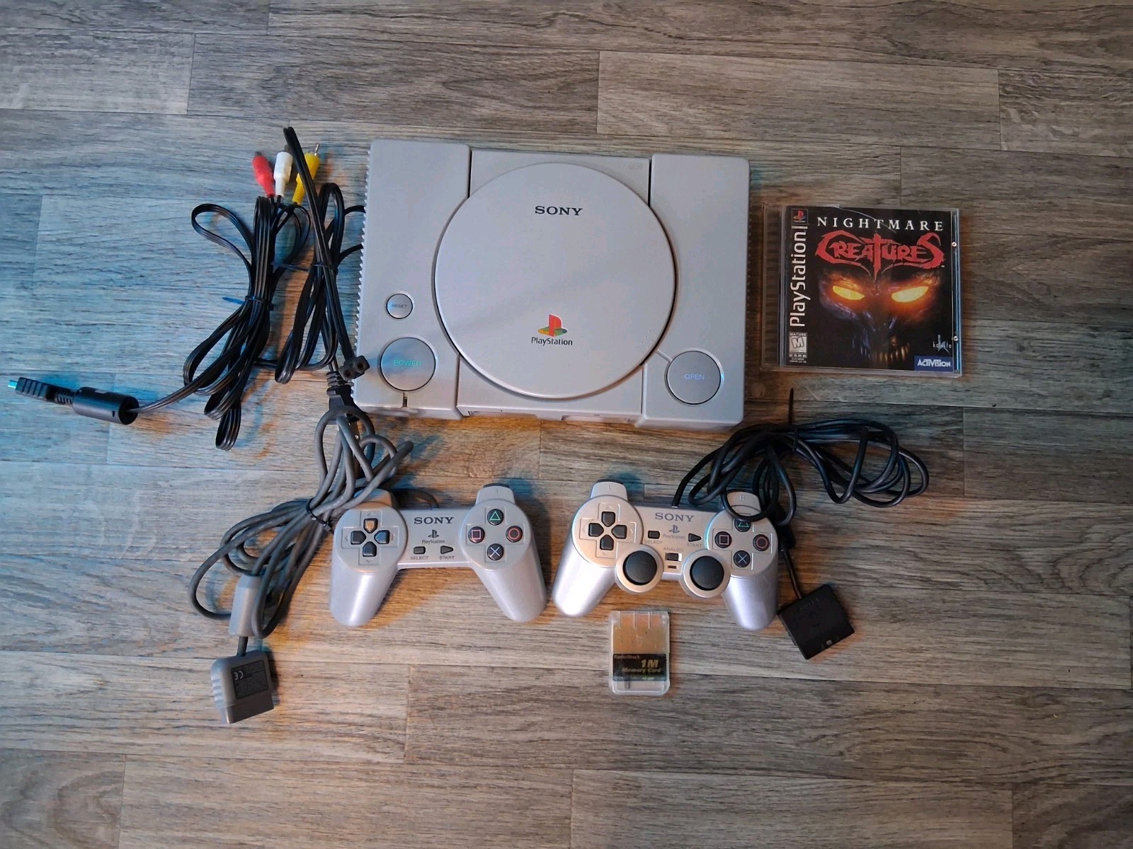 Playstation 1 PS1 Console Tested W/ Nightmare Creatures + Mem Card