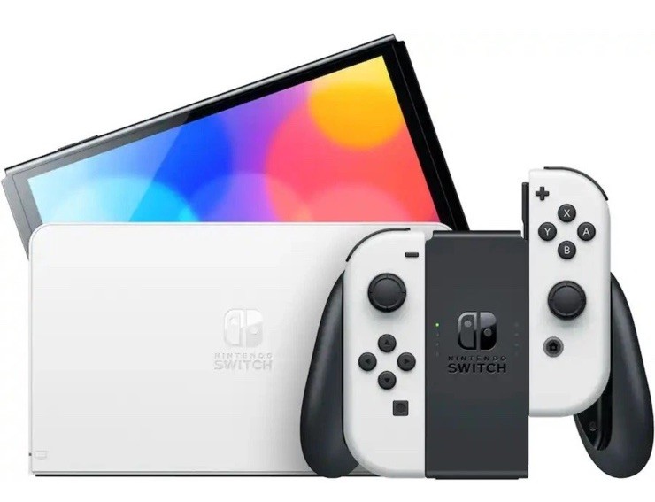Nintendo Switch OLED 64GB Mario Kart 8 White Deluxe Bundle Console Brand New