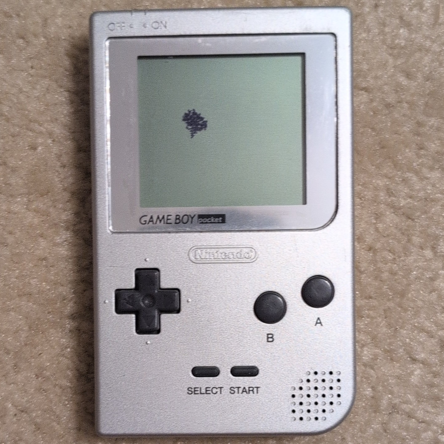 Nintendo Game Boy Pocket MGB-001 Silver Handheld System w/ Headphone Jack