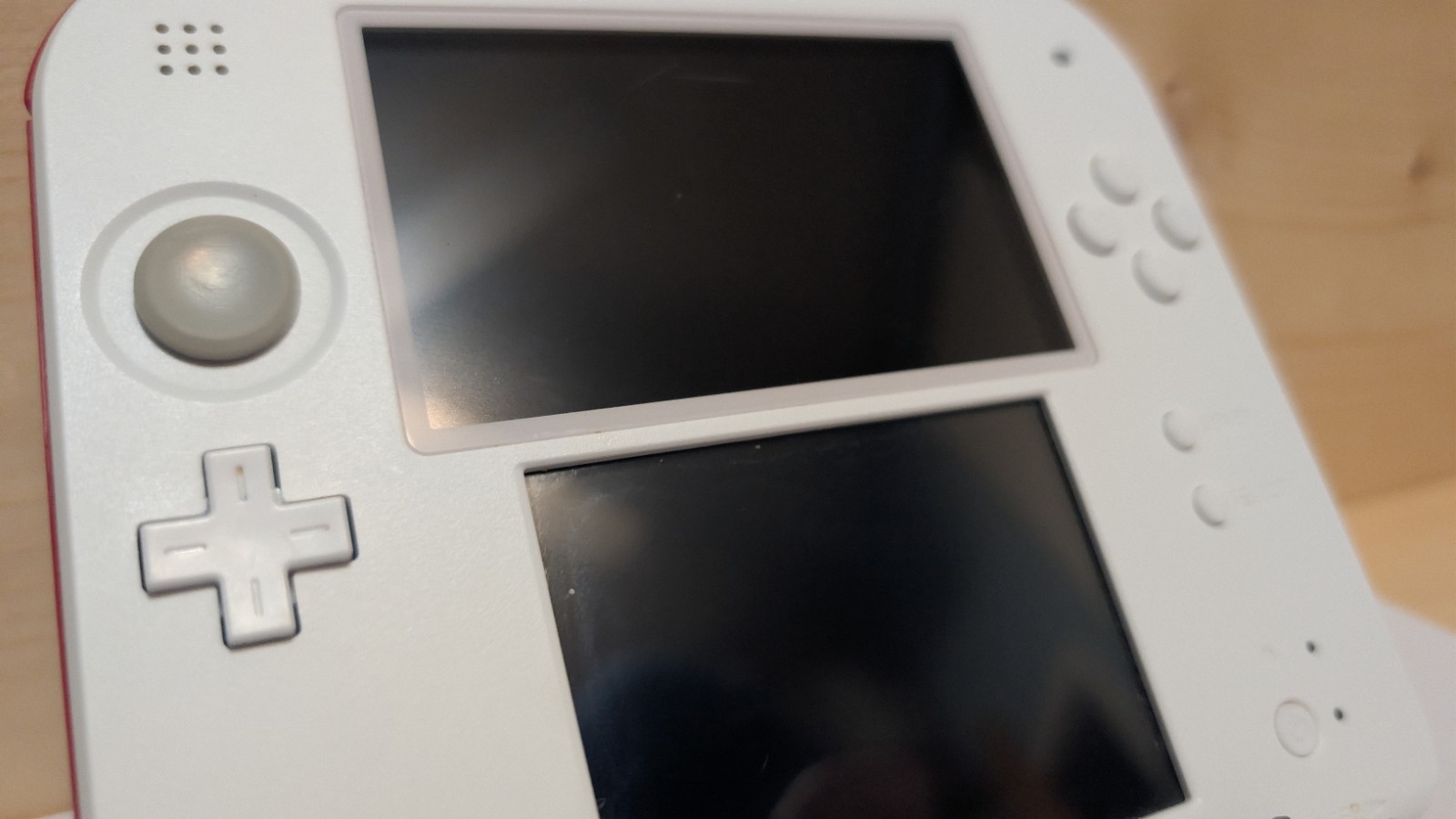 Nintendo 2DS White/Red US Version W/Cable & SD *Tested*
