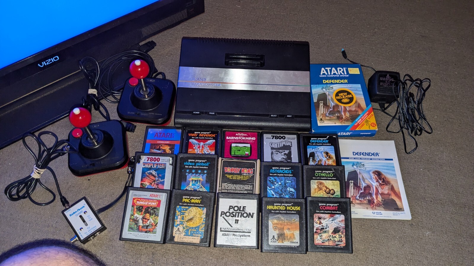 Atari 7800 system 15 Games,2 Controllers hook ups Tested to work Nice condition