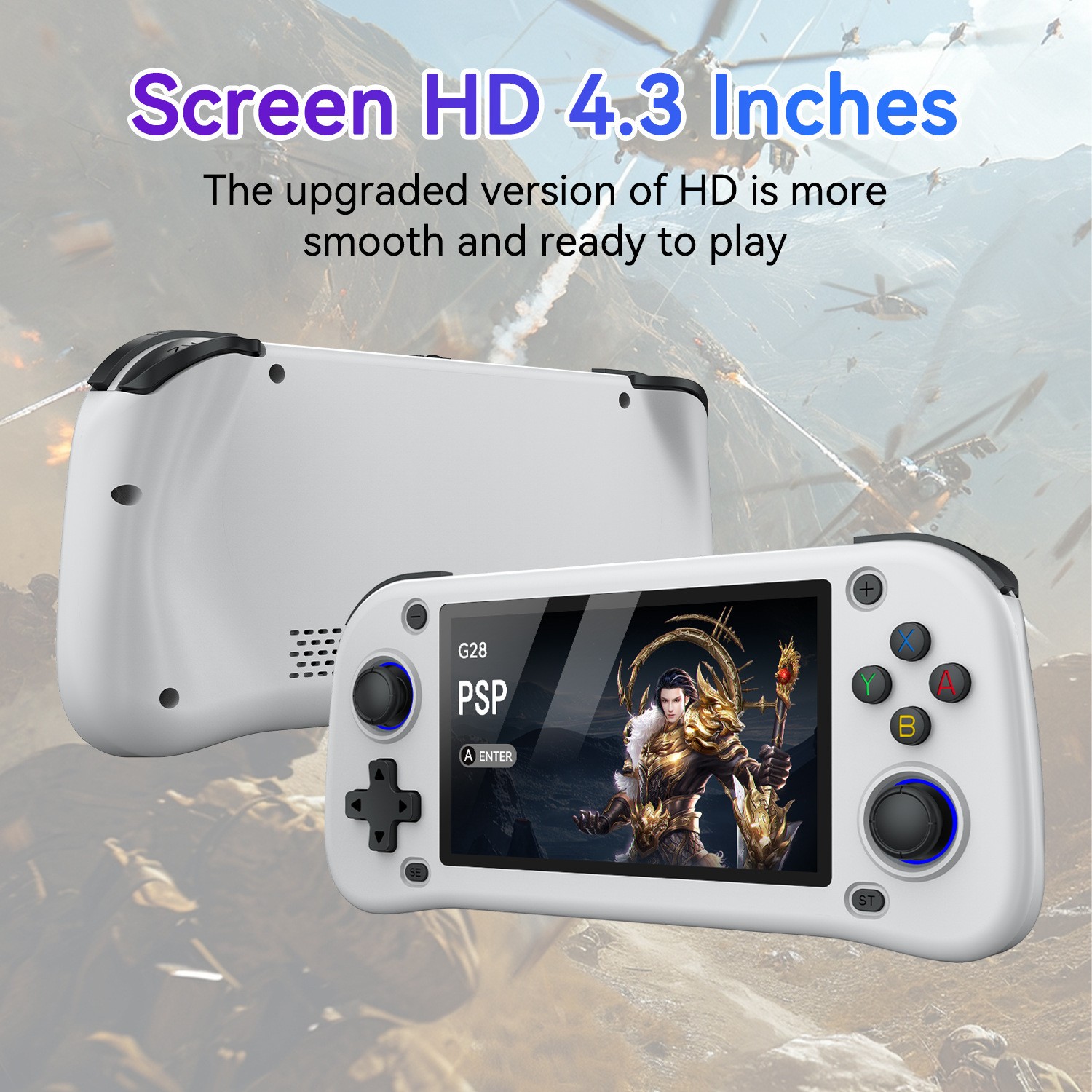 G28 Portable Handheld Video Game Console with 4.3 Inch HD Screen Built-in 20000+