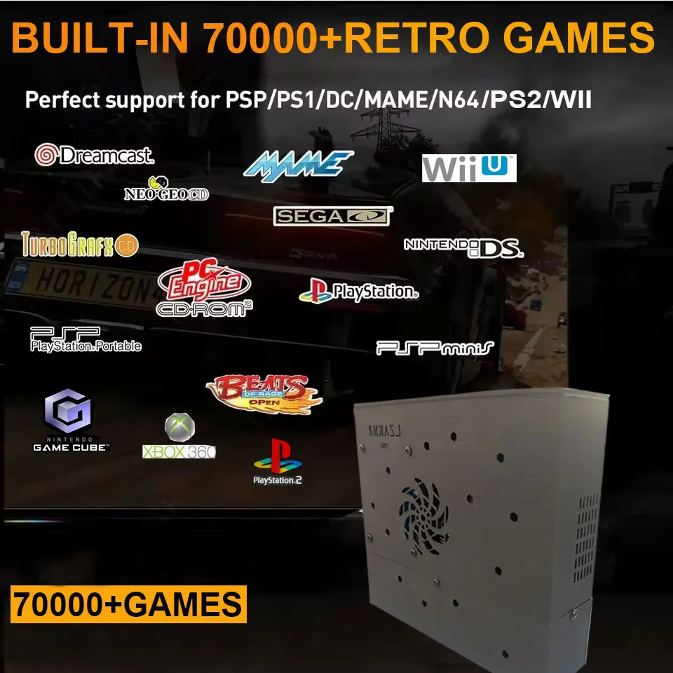 Retro Gaming Device X8 Loaded 70000+Games Support 60+Emulators for Wii PS2 DC…