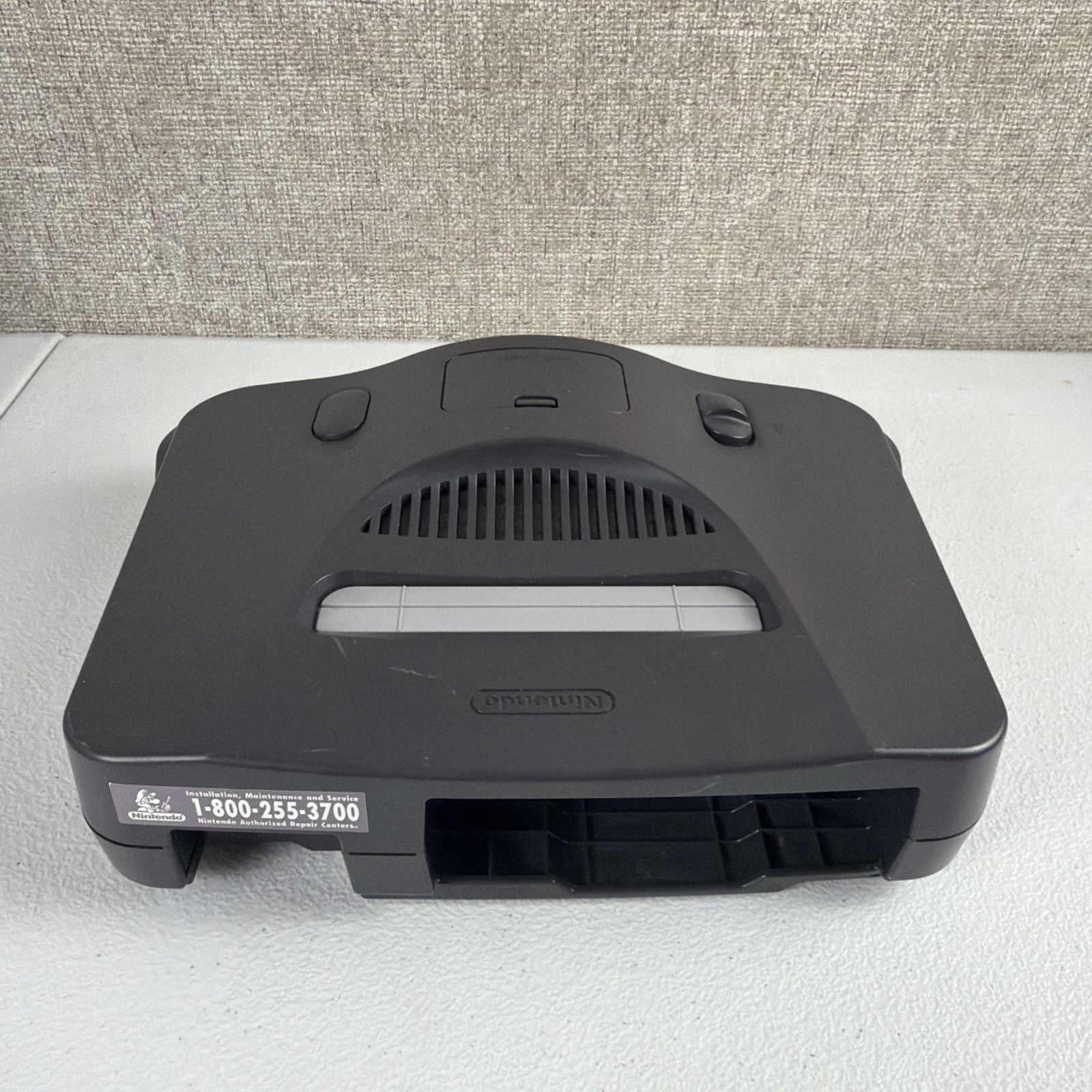Nintendo 64 Console ONLY – NUS-001 (USA) – Charcoal Tested Working W/ Jumper Pak