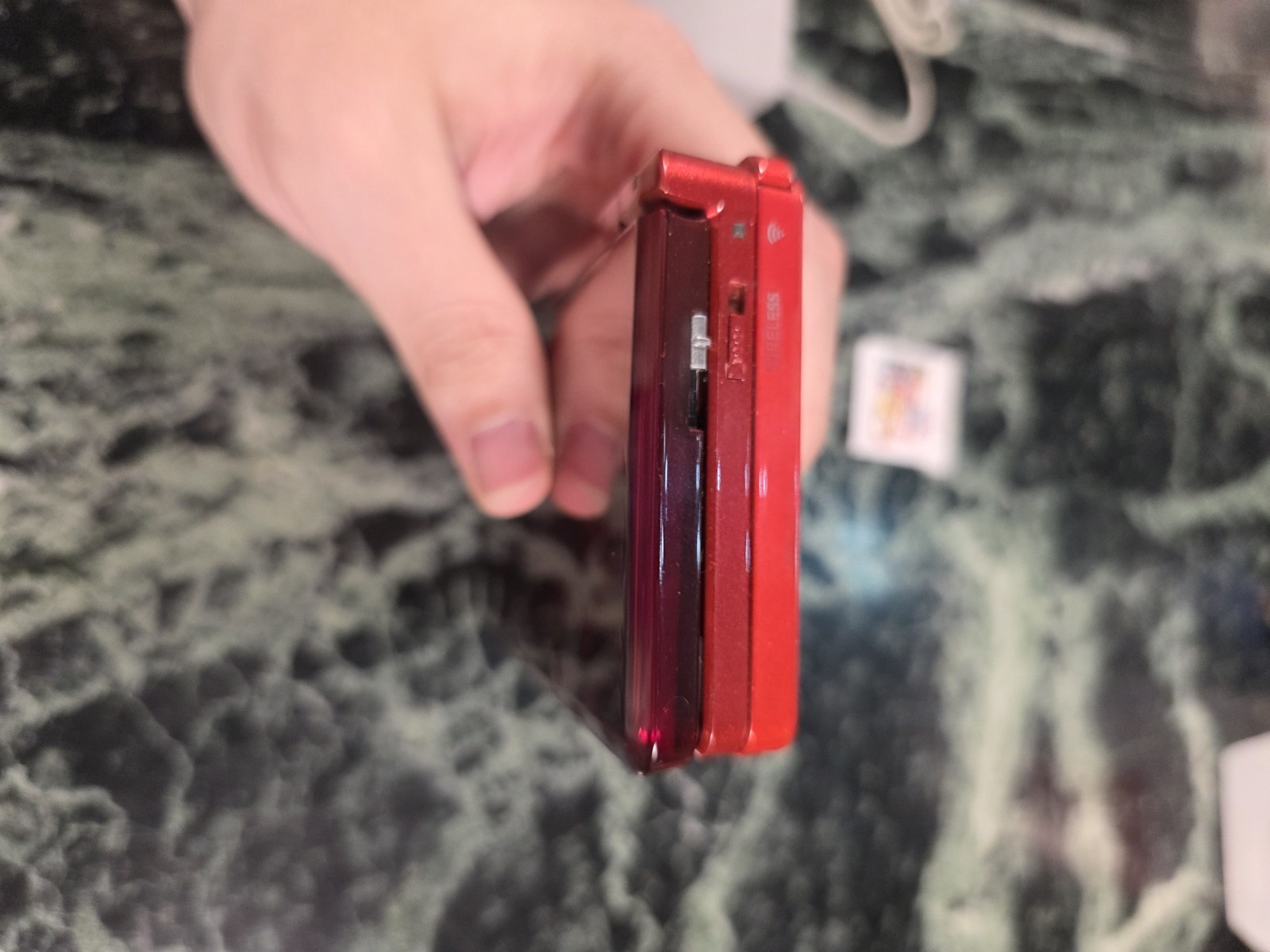 Nintendo 3DS Flame Red Console English US Version TESTED w/Charger + Smash