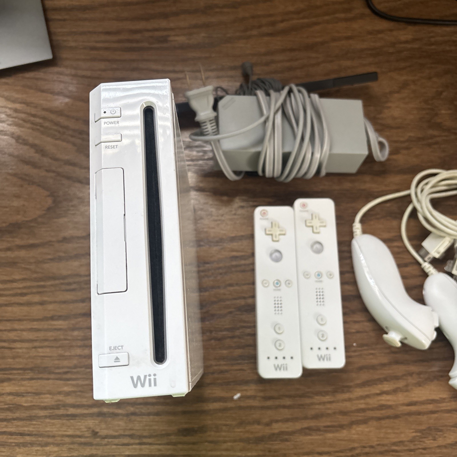 Nintendo Wii Video Game Console White With Games And Controllers, Cable