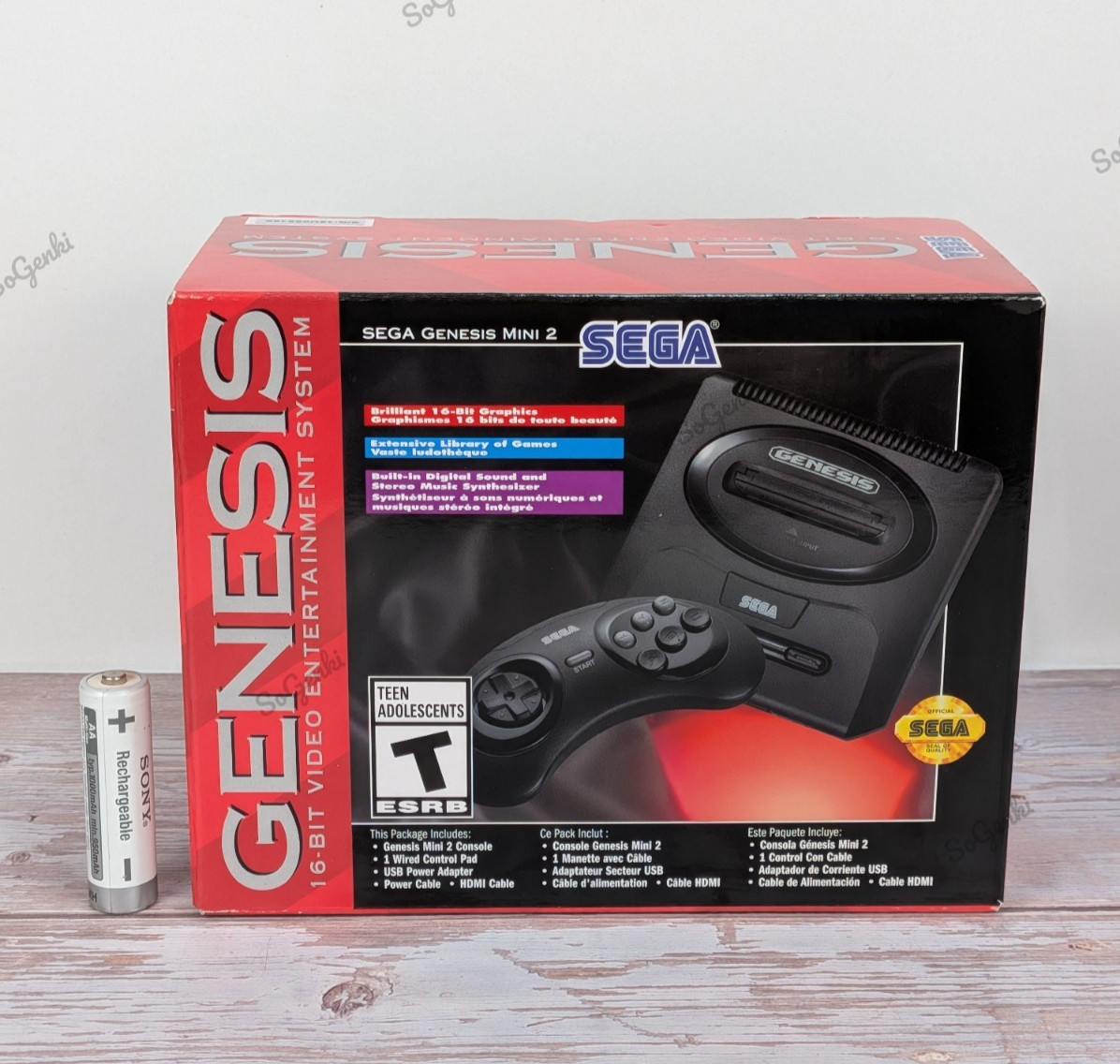 Sega Genesis Mini 2 Console + 1 Controller w/ 60 Games CD North America Version