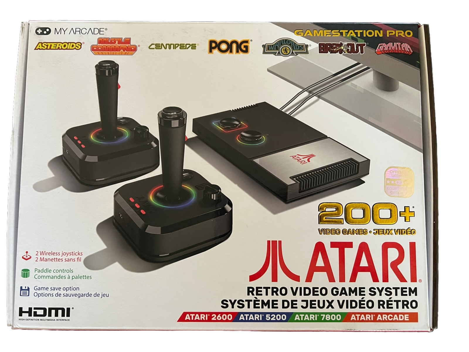 Video Game Console Atari My Arcade Game Station Pro 200 Games Wireless Joysticks