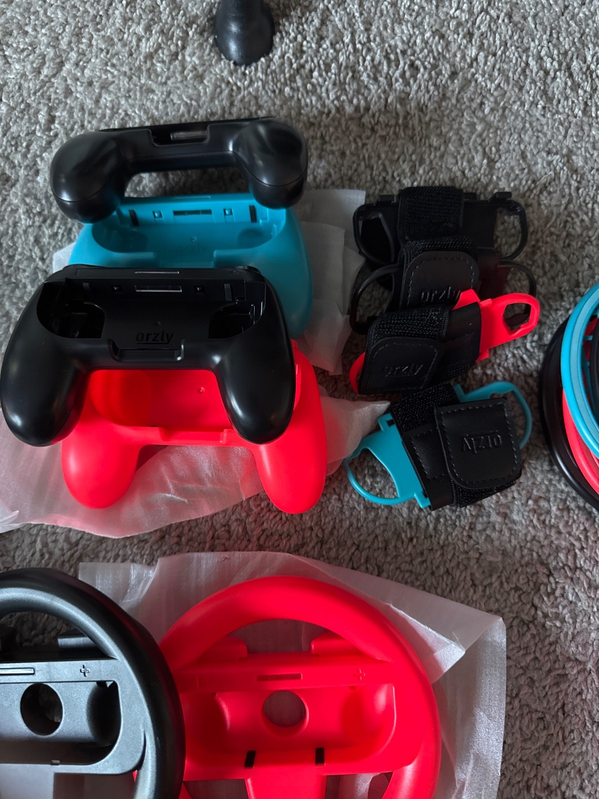 Nintendo Switch HAC-001(-01) with Blue and Red Joy-Con Controllers and Mario…