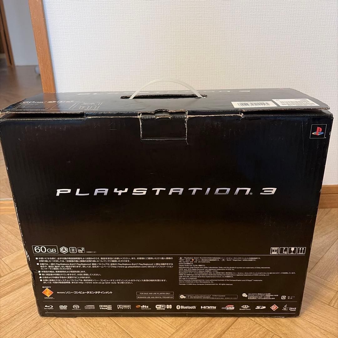 PS3 Clear Black CECHA 60GB Console Full Accessories PlayStation 3 Fat From Japan