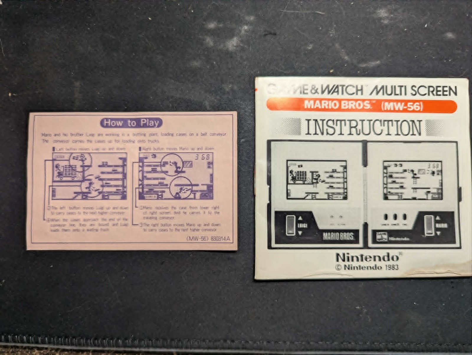 Vintage 1983 Super Mario Bros. Nintendo GAME & WATCH MW-86 w/ Booklets RARE
