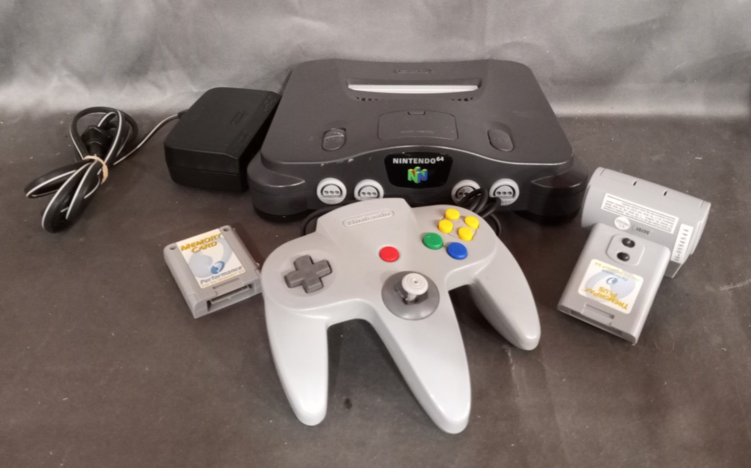 Nintendo 64 (N64) Console – Dark Gray – with Controller, TremorPack Tested
