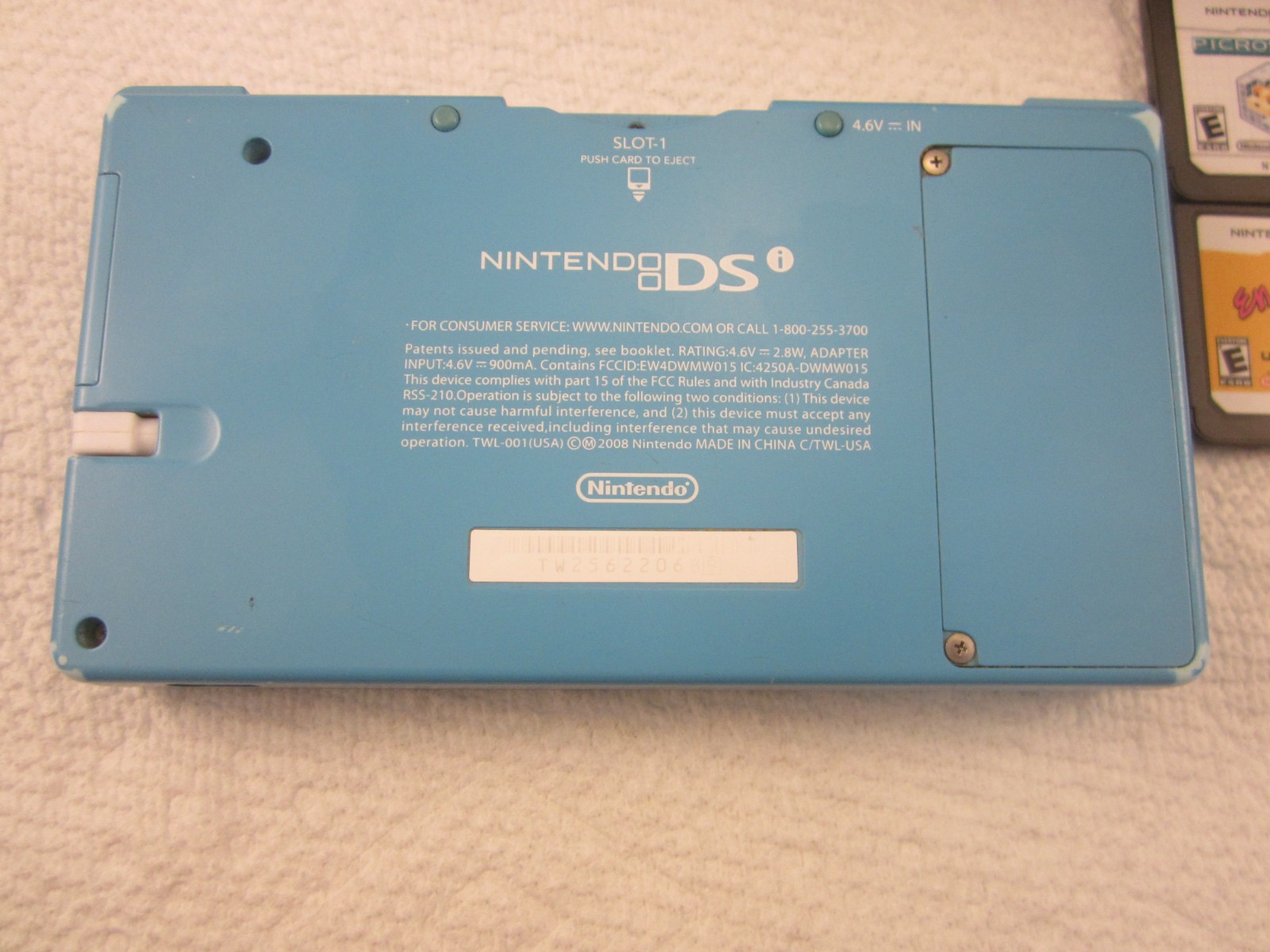Nintendo DSi Blue Console Bundle 6 Games Storage Case Stylus Tested Charger
