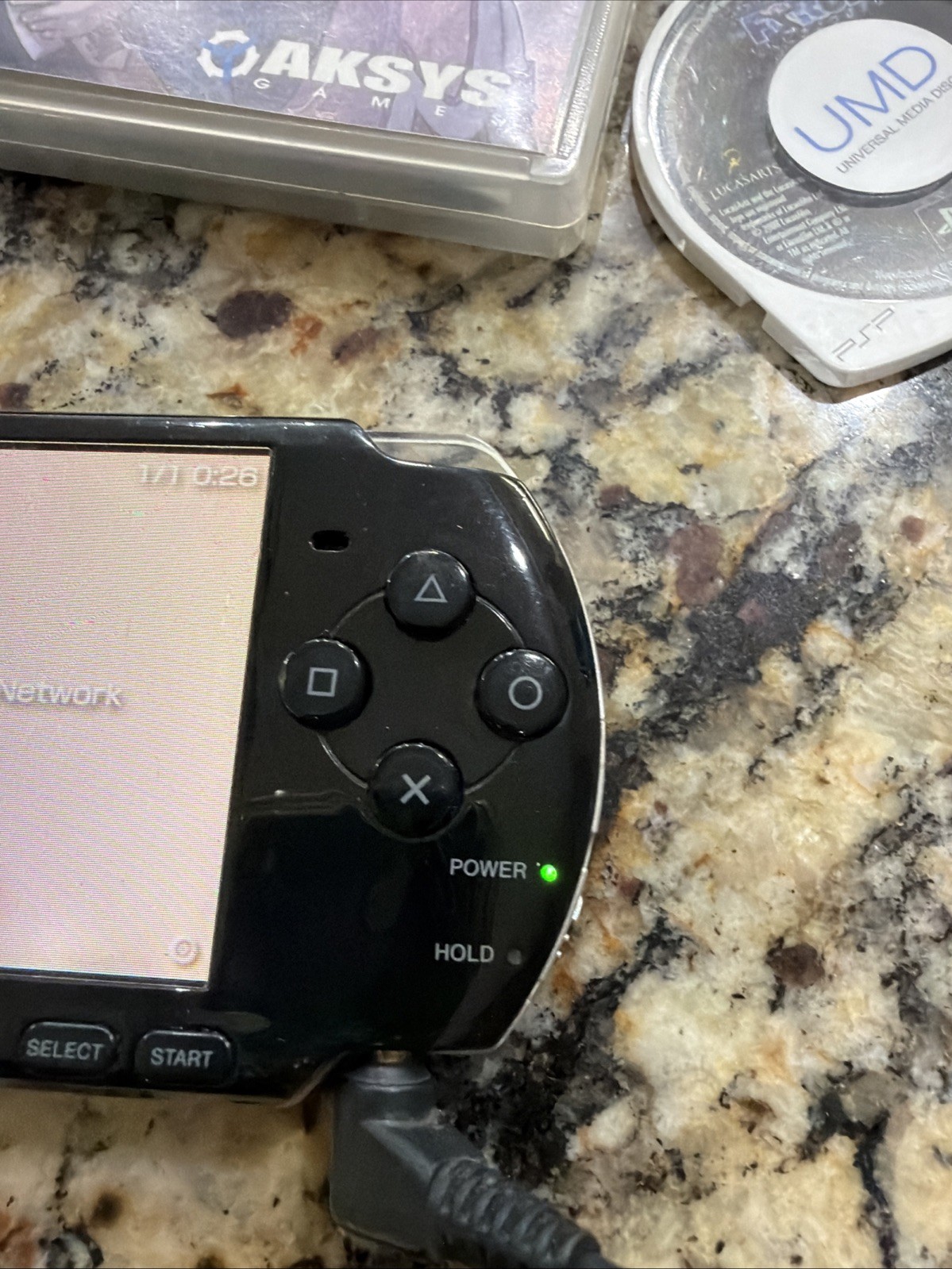 Sony Playstation Portable PSP PSP-3001 Plus 3 Games, No Battery Or Cover