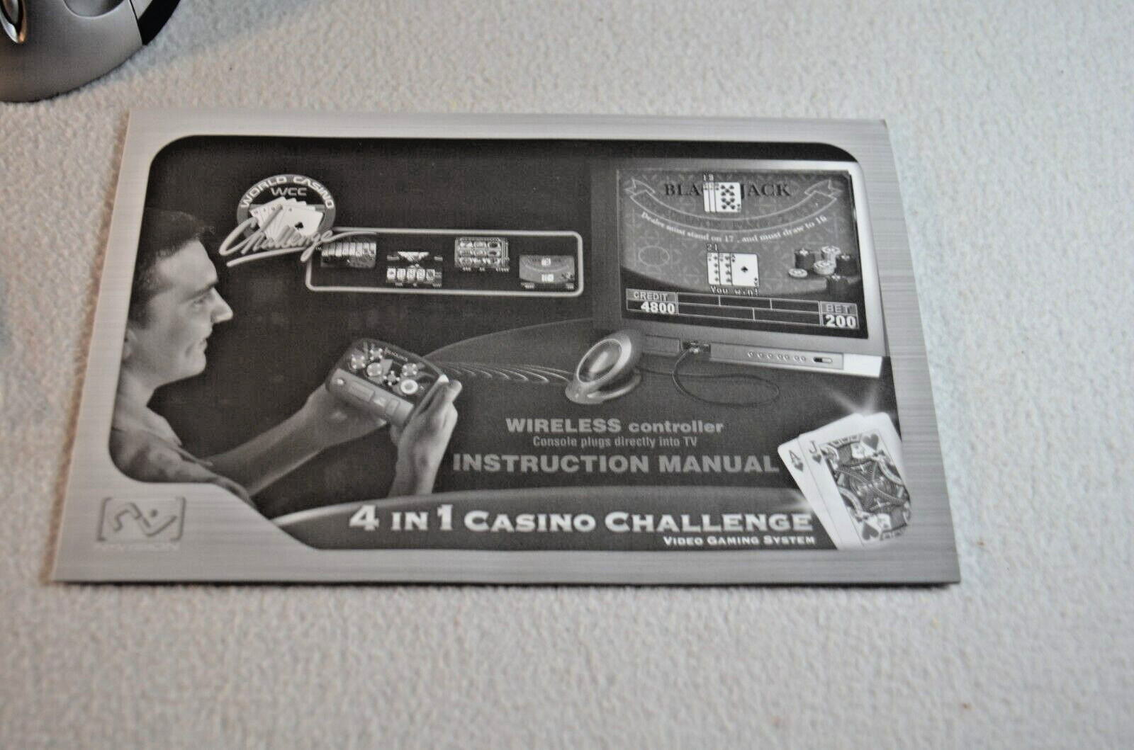 4 in 1 Casino Challenge Video Gaming System N-Vision Complete