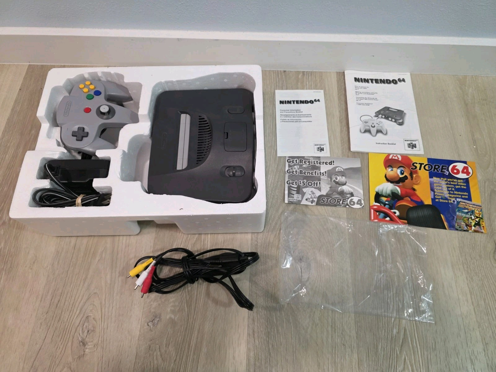 Nintendo 64 in box RARE matching serial numbers with proof of purchase!