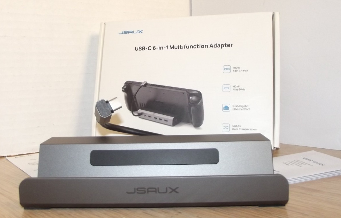 Docking Station – ROG Ally X, Steam Deck, JSAUX USB-C 6-In-1 Adapter HB0603