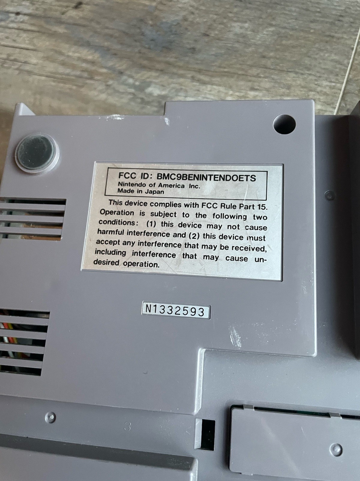 Nintendo NES Console NES-001 Original System For Parts Repair, OEM Cords Zapper