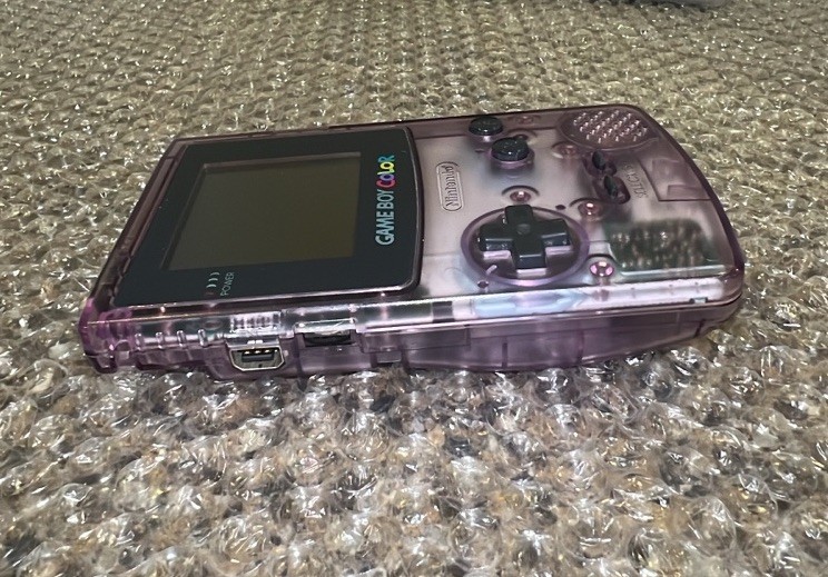 Nintendo Game Boy Color Atomic Purple Handheld System CGB-001 W/7 Games Works