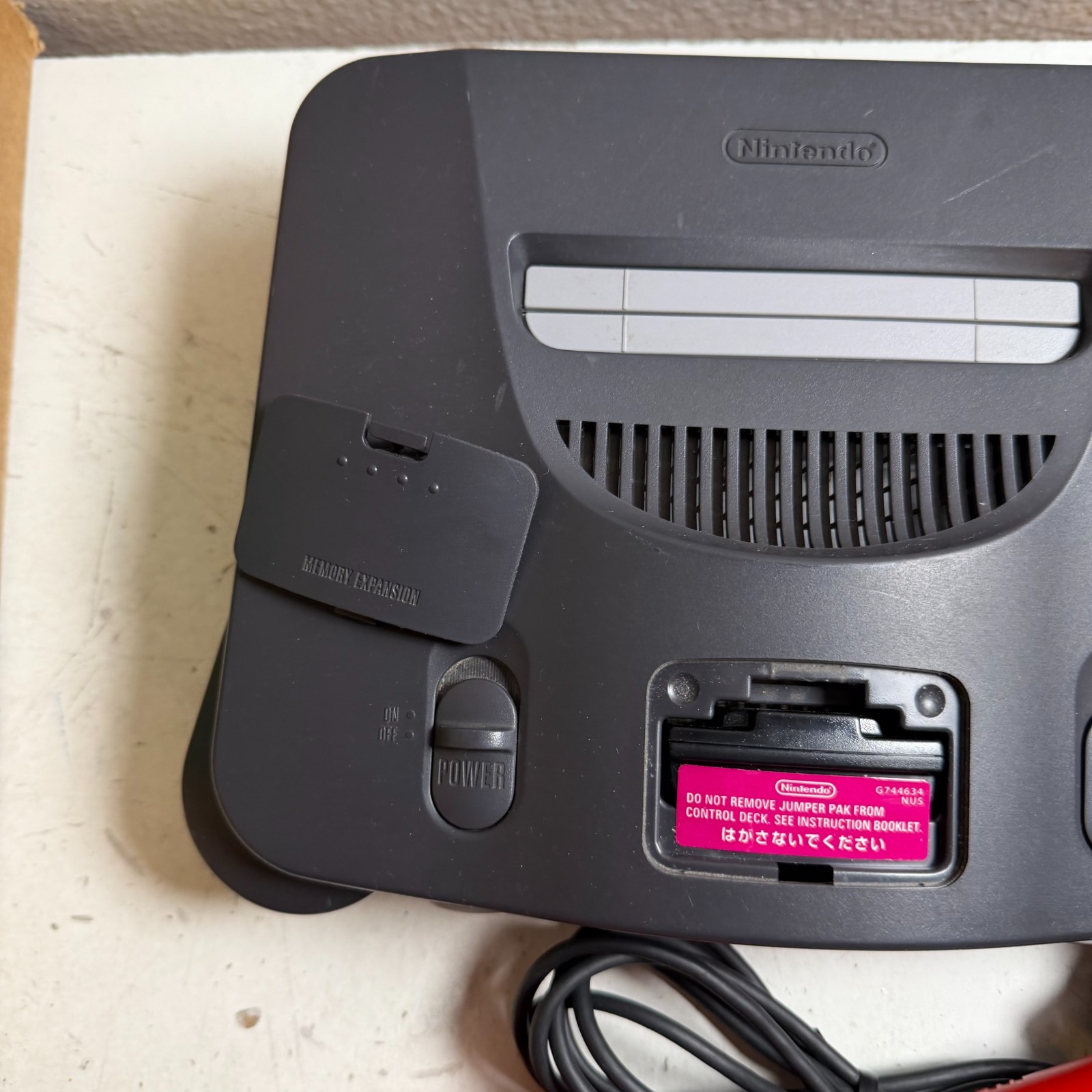 Nintendo 64 NUS-001 Black Wired Video Game Home Console With Controller