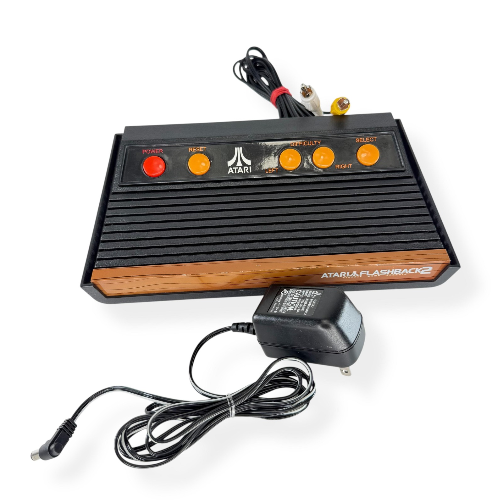 Atari Flashback 2 Classic Game Console System AV RCA Cables AC Adapter Set