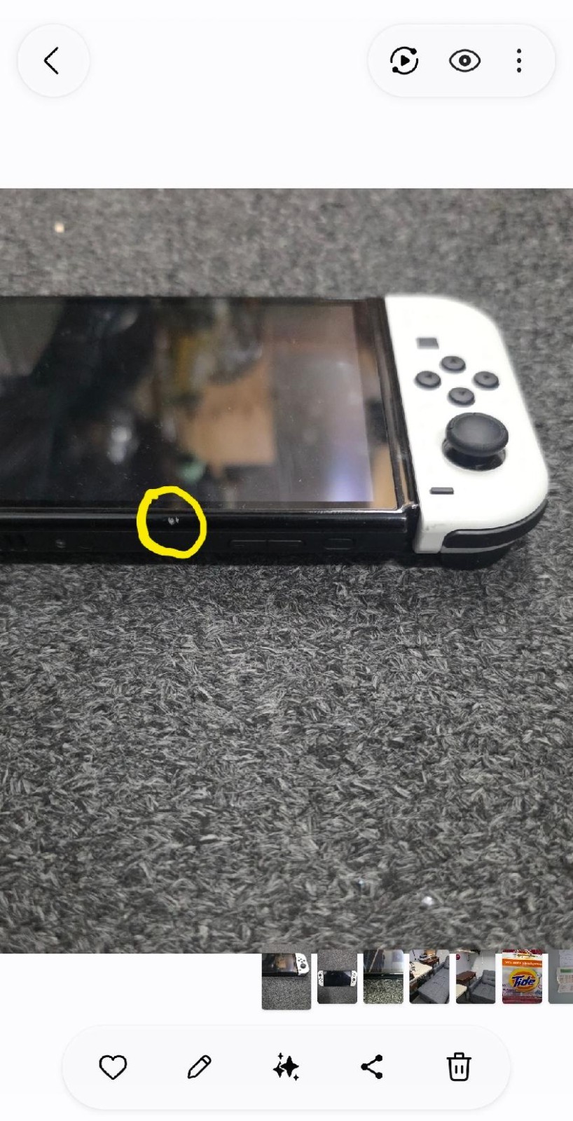 Nintendo Switch OLED Model White 64GB Console Only No Charger No Dock