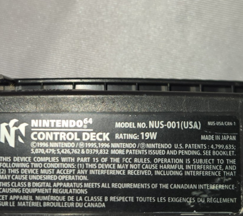 Nintendo 64 NUS-001(USA) 1 OEM Controller & Cords Authentic Tested Excellent