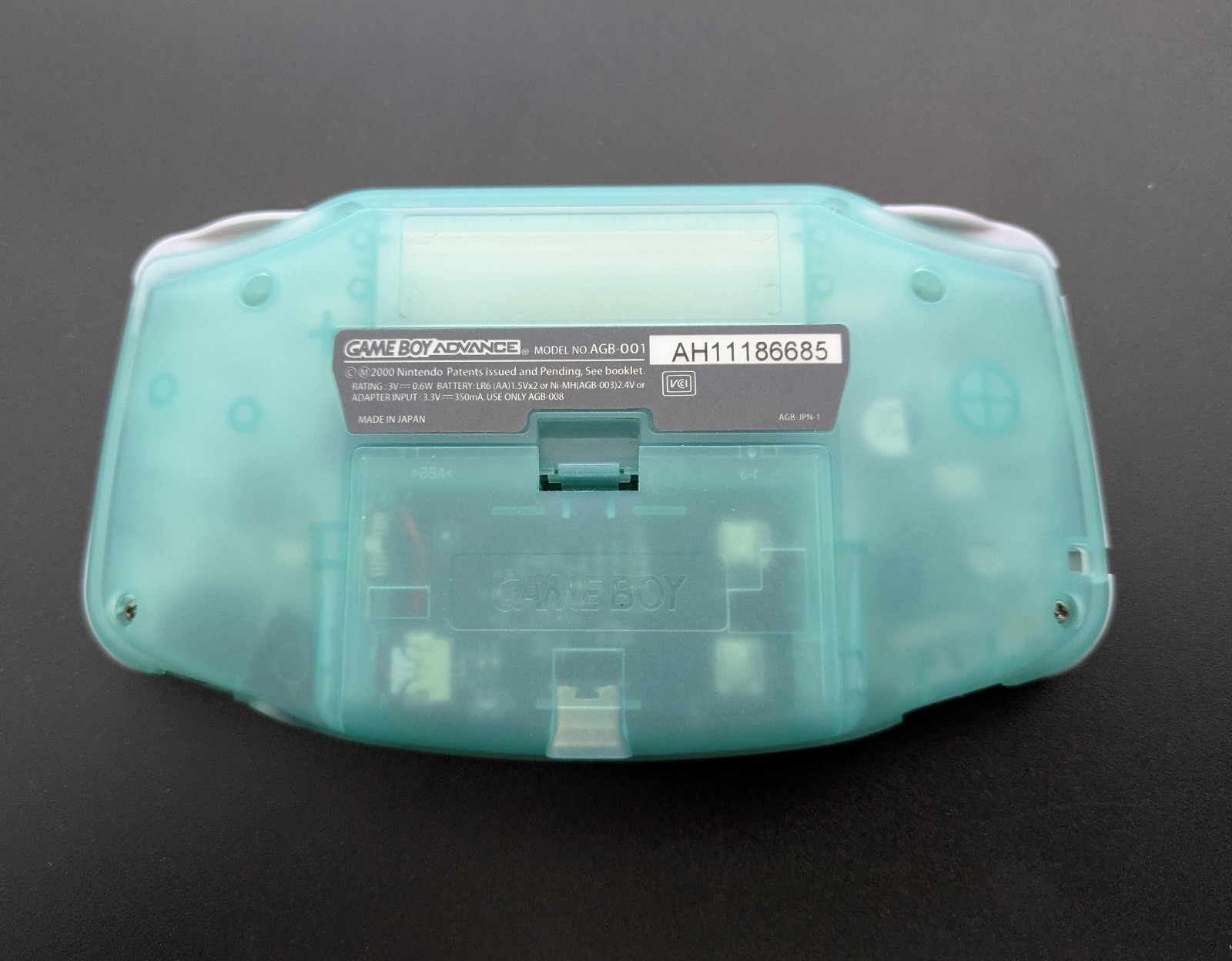 GBA – IPS Laminated 3.0 Console Glacier Blue – USB-C Battery – Glow in the dark